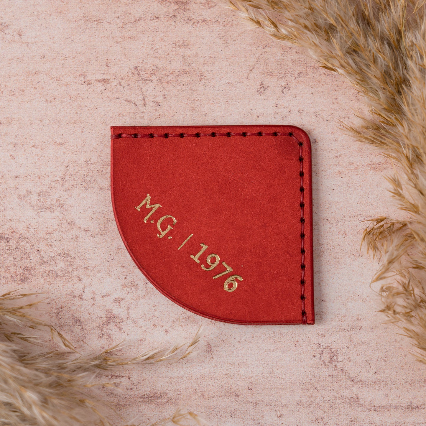 Personalised Leather Corner Bookmark