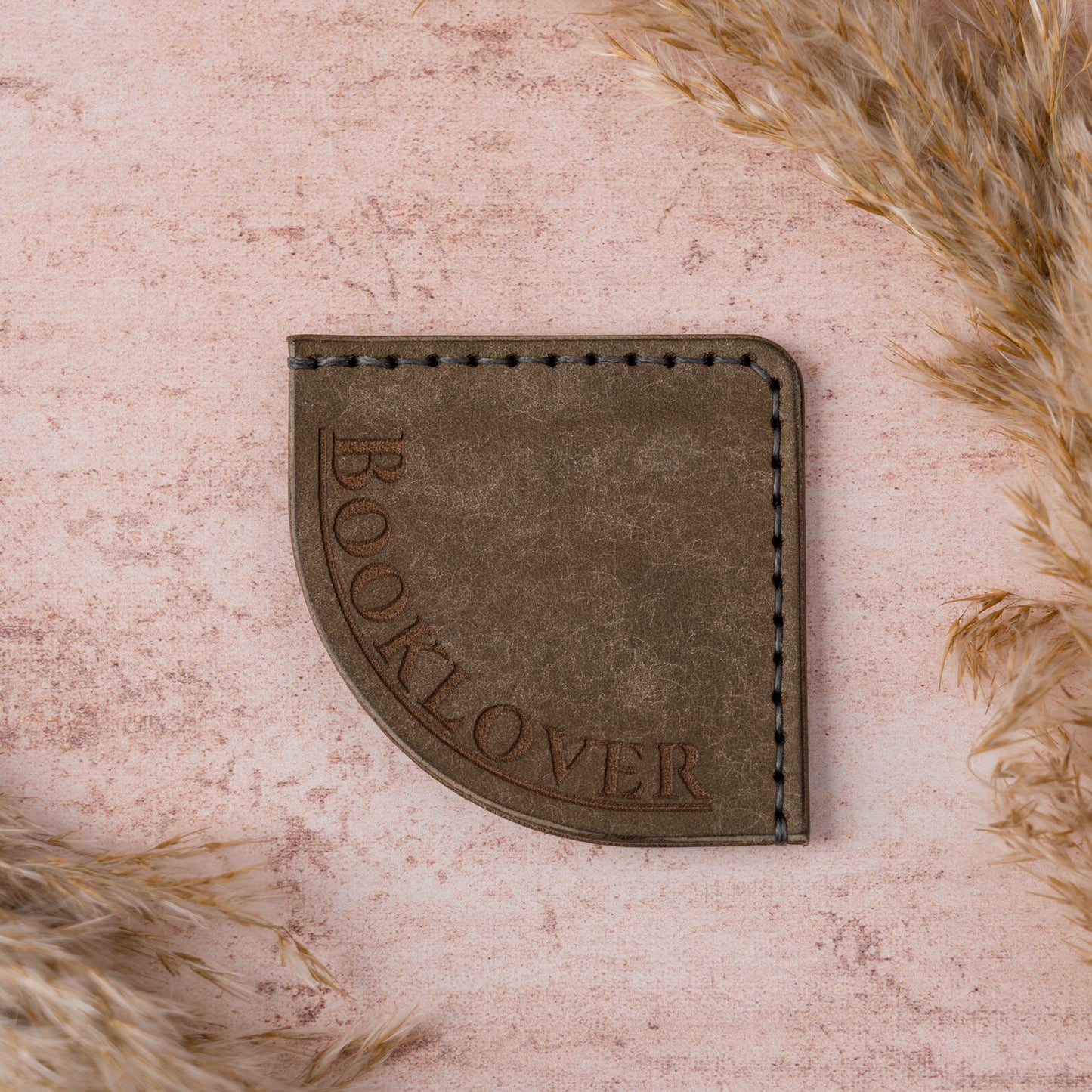 Personalised Leather Corner Bookmark