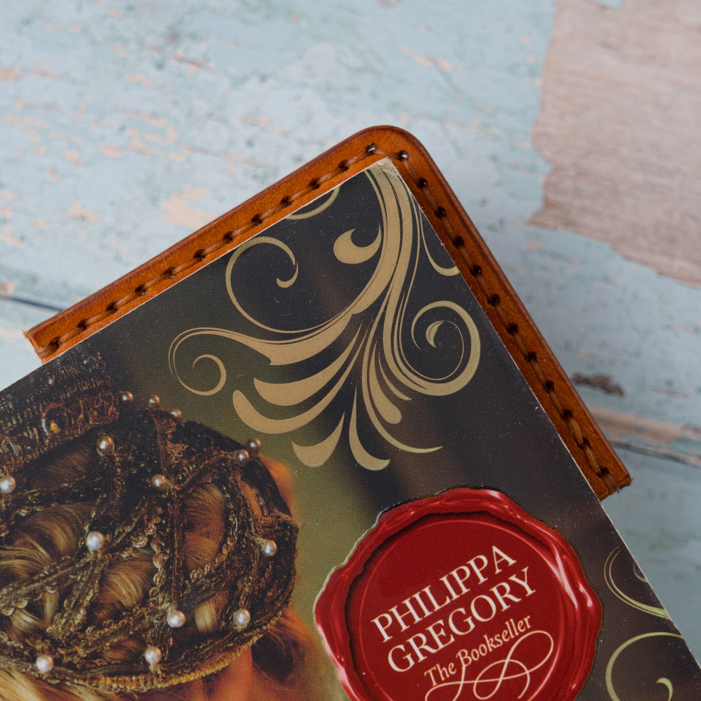 Personalised Leather Corner Bookmark