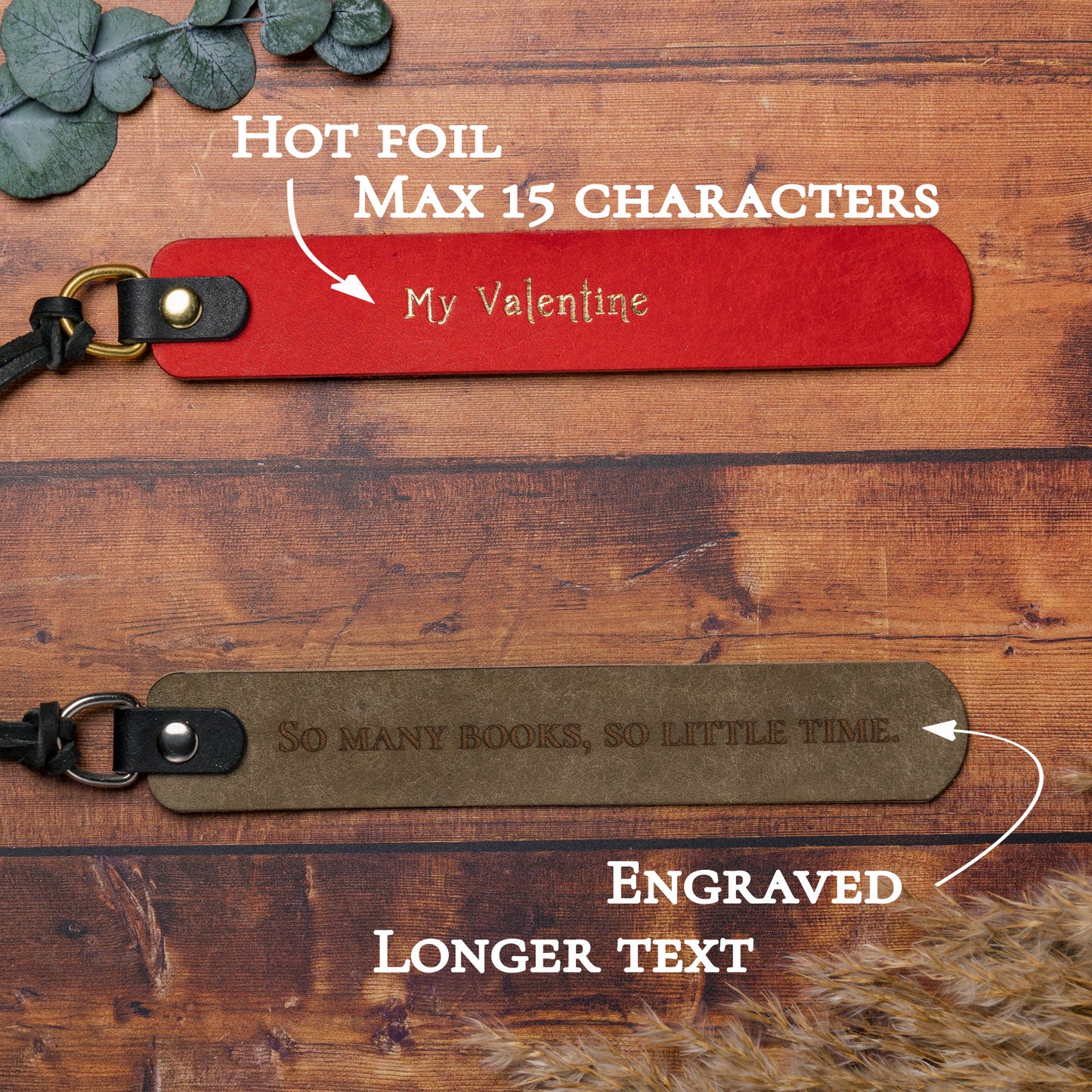 Personalised Leather Bookmark – Handmade Valentine’s Gift