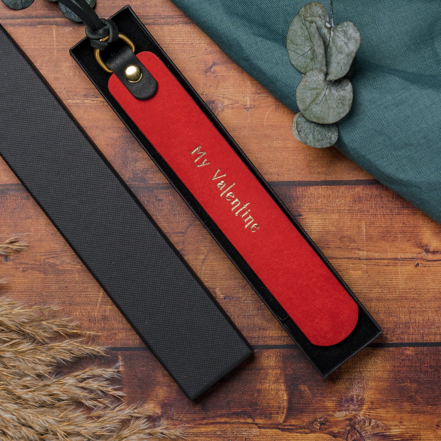 Personalised Leather Bookmark – Handmade Valentine’s Gift