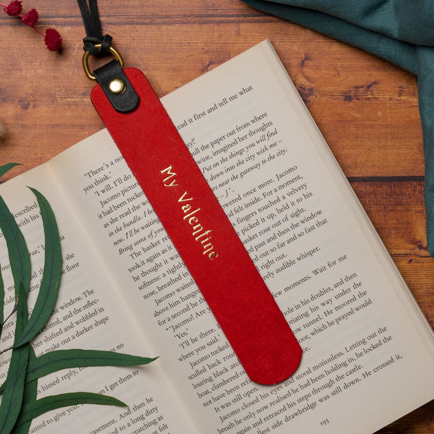 Personalised Leather Bookmark – Handmade Valentine’s Gift