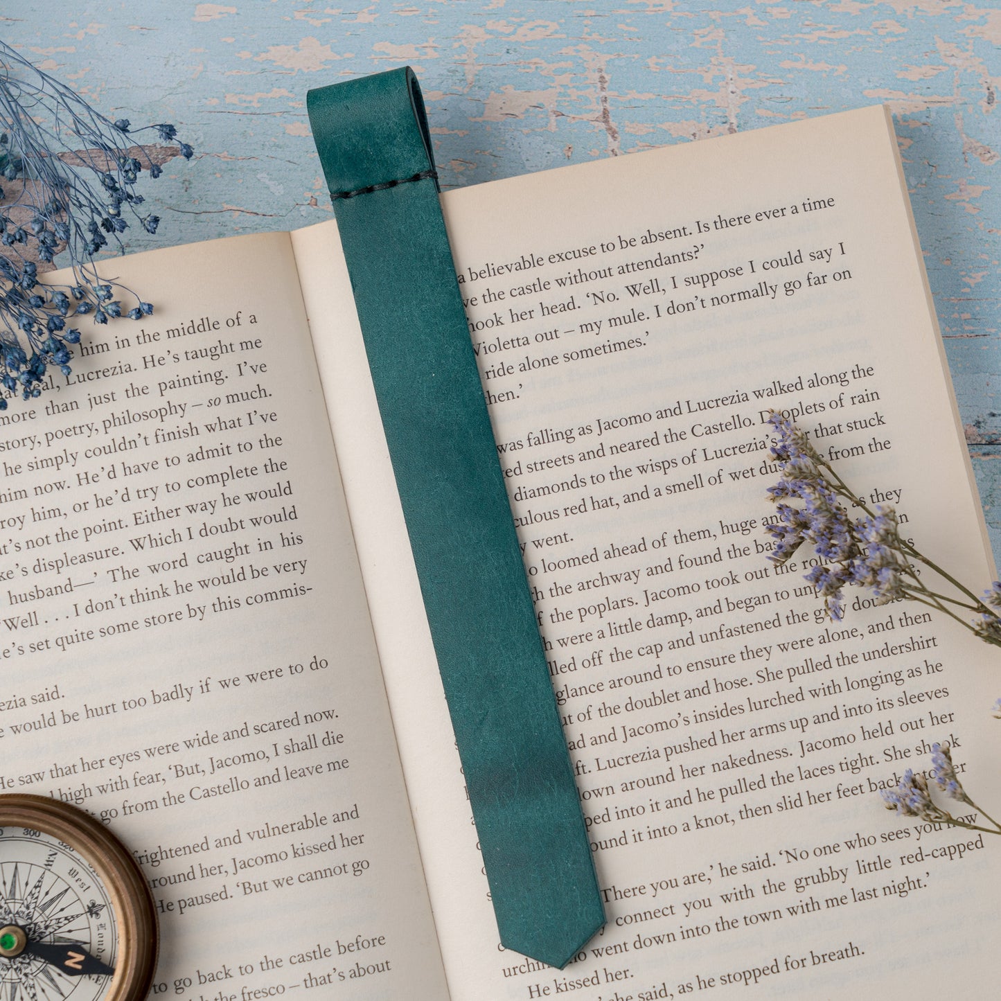 Slim Leather Bookmark – Personalised