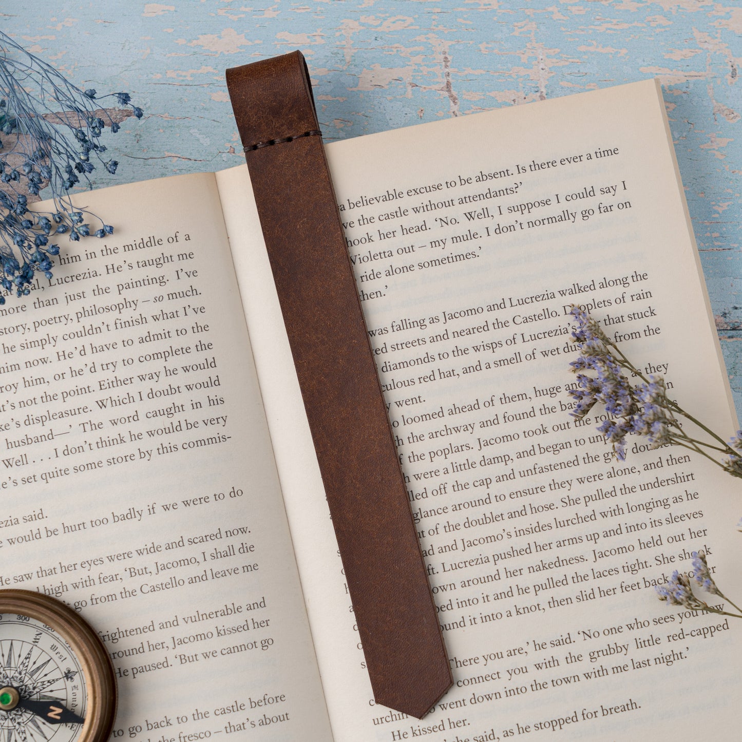 Slim Leather Bookmark – Personalised